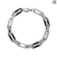 ราคา ANGELINO RUFOLO Bracelet ดีไซน์ Black Fremada สร้อยข้อมือผู้ชาย Stainless Steel 316L(สแตนเลสสตีล)คุณภาพเยี่ยม สีเงิน/ดำ (6246455201)