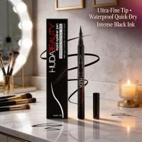 ราคา Huda Beauty Liquid Eyeliner Pen - ปลายละเอียดพิเศษ - กันน้ํา Quick-Dry - หมึกดําเข้มข้น - 1.9g Net Wt (26794401468)