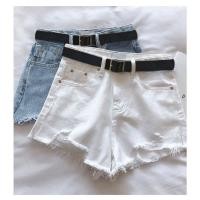 ราคา BESTSHEกางเกงขาสั้นผ้าเดนิมเอวสูงวินเทจของผู้หญิง Frayed Ripped Jean (51259355515)