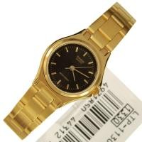 ราคา Casio นาฬิกาข้อมือผู้หญิง สีทอง/หน้าดำ สายสแตนเลส รุ่น LTP-1130N-1ADF (379005778)