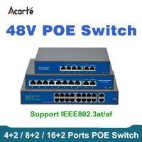 ราคา 48V poe switch 8+2/16+2 พอร์ต POE Switch Ethernet 100Mbps IEEE 802.3 af/at (51308166490)
