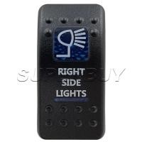 ราคา ไฟด้านข้างขวา 5Pin 12V 20A LED สีฟ้ากันน้ํารถสวิทช์บาร์ ARB Push Rocker Toggle สวิทช์ไฟ LED Swithes (40717736516)