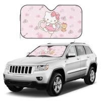 ราคา Hello Kitty ม่านบังแดดรถยนต์ ฝาครอบกระจกหน้า อุปกรณ์ฉนวนกันความร้อนรถยนต์ส่วนบุคคล อุปกรณ์ตกแต่งภายใน หนาป้องกันรังสียูวีอลูมิเนียมฟอยล์์FA81 (43058520703)