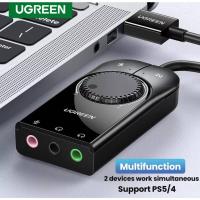 ราคา UGREEN SoundCard USB Audio Interface External3.5 mm Mic, หูฟัง, Audio อะแดปเตอร์ soundcard (22681092848)