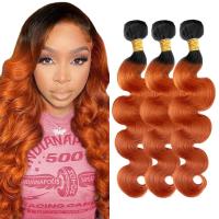 ราคา 350 Bundles Human Hair 1b/350 Human Hair Bundles 18 20 22 นิ้ว 100% Unprocessed Virgin Ginger Body Wave Bundle (44707432864)