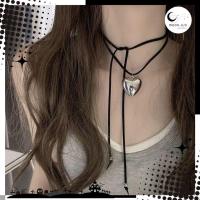ราคา โชคเกอร์ โชคเกอร์จี้หัวใจ สร้อยคอสีดำ A-093 พร้อมส่งจากไทย (24534042946)