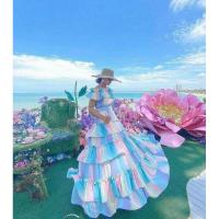ราคา เดรสยาว สีเรนโบว์ ฟรีไซด์ ป้าย factory งานสวยเหมือนเดิมจ้า (5363002348)