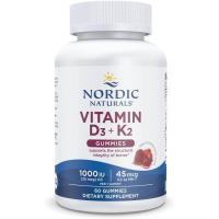 ราคา Nordic Naturals Vitamin D3 + K2 Gummies, Pomegranate - 60 Gummies - 1000 IU Vitamin D3 + 45 mcg K2 - รสชาติเยี่ยม - สุขภาพกระดูก Function สุขภาพกล้ามเนื้อเพื่อสุขภาพ - Non-GMO - 60 Serv (56109341336)