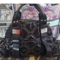 ราคา กระเป๋าถือGianniVersaceวินเทจสีน้ำตาลเข้มมือสอง (22233523482)