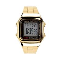ราคา Casio นาฬิกาข้อมือชาย สายสแตนเลส รุ่น A178WGA-1ADF-Gold/Black (176387150)
