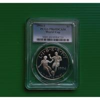 ราคา เหรียญเกรด PGCS PR69DCAM - World Cup Silver Proof Dollar 1994 #เงินขัดเงา .900 Silver (41879327313)