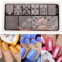 ราคา แผ่นปั๊มลายเล็บผืนผ้า - ลายแพทเทิร์นวงกลม สามเหลี่ยม opi orly essie zoya (16807395)