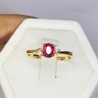 ราคา แหวนพลอยทับทิมเรือนทองแท้ 9k (2794441057)