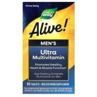 ราคา Nature's Way, Alive! Men's Ultra Multivitamin, 60 Tablets (28710100257)