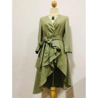 ราคา ชุดเดรสผ้าลินิน Zara มือสอง (20393476676)