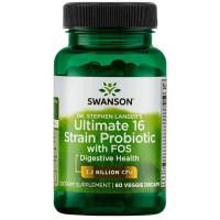 ราคา Swanson Dr. Stephen Langer's Ultimate 16 Strain Probiotic with FOS 60 caps โปรไบโอติก บำรุงระบบทางเดินอาหาร (7419240733)