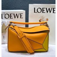 ราคา LOEWE Puzzle Medium Geometric Color Matching Shoulder Crossbody Handbag (55459080707)