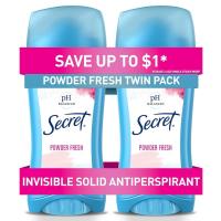 ราคา Secret Anti-Sweat Deodorant Invisible Solid Powder Fresh Fresh Double Pack 5.20oz (48258501980)