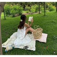 ราคา พร้อมส่ง picnic bag กระเป๋าสานจากต้นกก (57757399739)