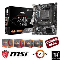 ราคา MSI A320M-A PRO AMD MOTHERBOARD + คีย์บอร์ด CPU AMD RYZEN (22643449178)