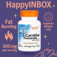 ราคา Doctor’s Best L-Carnitine Fumarate 500 mg 60 Veggie Caps – พลังงานและความฟิตสำหรับร่างกาย (29292323397)