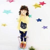 ราคา G122 เสื้อแขนยาวกางเกงเลคกิ้งลายแมวน่ารักเสื้อกางเกงเลคกิ้ง (57230306)