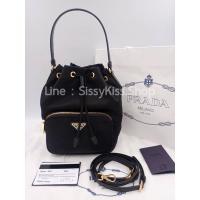 ราคา New Prada Tessuto/Saffiano Bucket Bag #1BH038 (10132340474)