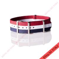 ราคา สายนาฬิกานาโต้ลายทางสีแดงกรมท่า (57856066462)