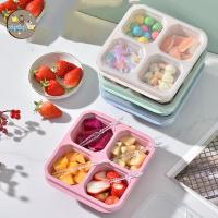 ราคา กล่องข้าว 4 ช่อง กล่องใส่อาหาร ถนอมอาหาร ใส่อาหารมีช่องแบ่ง (24415872577)