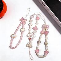 ราคา ใหม่ เชือกคล้องโทรศัพท์มือถือแมว ลูกปัดสีชมพู สร้อยข้อมือโทรศัพท์ Universal Korea ins สไตล์ charm (52708497291)