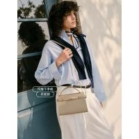 ราคา ของขวัญปีใหม่ ELLE หญิงกระเป๋าหนังแท้ Kelly กระเป๋าสี่เหลี่ยมเล็ก High-End สุภาพสตรีแบบพกพาไหล่กระเป๋า Messenger (56202290075)