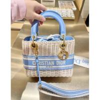 ราคา กระเป๋าทอไม้ไผ่ Dior ฤดูร้อน สไตล์คลาสสิก ภายในหนังแท้ ขนาด 12 x 20 cm (42429801567)