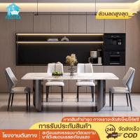 ราคา ชุดโต๊ะกิต๊ะกินข้าวกระเบื้องหินอ่อน ขาเหล็ก โต๊ะครัวสไตล์สมัยใหม่หรูหรา 140-180cm y (57803552782)