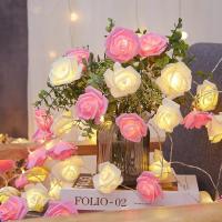 ราคา สายไฟหิ่งห้อย Led 10 ดวง รูปดอกกุหลาบ สีชมพู แดง ม่วง ขาว ยาว 1 เมตร ใช้แบตเตอรี่ สําหรับตกแต่งบ้าน วันวาเลนไทน์ งานแต่งงาน (23489231066)