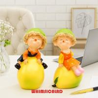 ราคา WHIMSICALRD ผลไม้ตุ๊กตารูปปั้น,ตกแต่งเรซิ่นผักรูปปั้น,จอแสดงผลรูปปั้นการ์ตูนตลก Handmade Garden Decor ตุ๊กตาของขวัญ (40529579087)