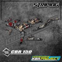 ราคา CBR 150 สติ๊กเกอร์แถบ CBR 150 HONDA สติ๊กเกอร์รถมอเตอร์ไซด์ variation Racing N-03 TRANSPARENT (45409039410)