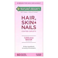 ราคา Nature's Bounty Hair, Skin & Nails Health & Beauty With Biotin 3000 mcg per serving 60 Coated Caplets (23631970857)