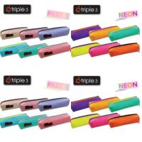 ราคา กระเป๋า ใส่ ดินสอ เครื่องเขียน สี PASTEL COLOR และ สีสดใส แบนด์ Triple3 (10386464363)