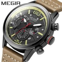 ราคา Megir megir นาฬิกาผู้ชายมัลติฟังก์ชั่นกีฬา Chronograph Quartz Watch 2110 (56557529600)