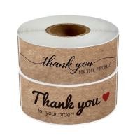 ราคา สติ๊กเกอร์ไดคัทตกแต่ง กระดาษคราฟ Thank you (120ดวง) สติ๊กเกอร์ขอบคุณ มีหลายแบบ PackingDD ม้วนสติ๊กเกอร์ (11906473781)