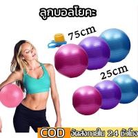 ราคา ลูกบอลโยคะ บอลโยคะ ลูกบอลฟิตเนส พร้อมที่สูบลูม ขนาด 75CM 25CM Yoga ball (7860349660)