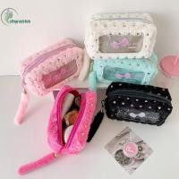 ราคา STHB ตุ๊กตา PVC Y2K โบว์เครื่องเขียนกระเป๋า Desktop Storage Bowknot สไตล์เกาหลีกรณีดินสอความงาม Ins สไตล์โบว์กระเป๋าดินสอเด็ก TH (46357958937)