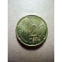 ราคา เหรียญ 20 เซนต์ยูโร ปี2002ซึ่งเป็นสกุลเงินที่ใช้ในสหภาพยุโรป  (41669666740)
