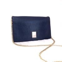 ราคา [กระเป๋ามือสอง] COURONNE ของแท้!! cross body หนังวัวแท้ 9นิ้ว สีกรมท่า กระเป๋าสภาพดี กระเป๋าสะพาย (11132057170)