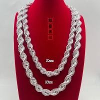 ราคา [ศิลปะเงิน·สร้อยคอเงินแท้] สร้อยคอเชือกป่านกลวงหนาพิเศษโซ่บิดสร้อยคอเงินแท้สร้อยคอผู้ชายสร้อยคอหนาสุด14มม/16มมสร้อยคอครอบงําแฟลชสร้อย (27968700856)