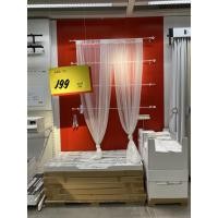 ราคา IKEA LILL ผ้าม่าน โปร่ง 1 คู่ สีขาว/พร้อมช่องใส่ราว, 280x250 ซม. ของแท้ 100% (27291638217)