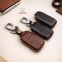 ราคา ซองหนังแท้ ใส่กุญแจรีโมทรถยนต์ HONDA HR-V,CR-V,BR-V,JAZZ,ฺBrio,Cit/RS Smart Key 2 ปุ่ม รุ่น Slim (12937505401)