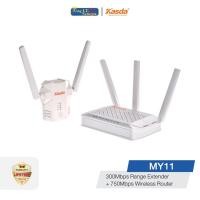 ราคา KASDA (MY11) AC750 Wireless Router (KW6512) + N300 Range extender (KW5583) (3354433462)