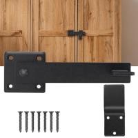 ราคา [SP-HGF]Flip Latch Barn Door Fence Gate Latch Lock, Heavy Duty Steel Double Gate Latch (41929163547)