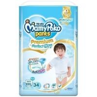 ราคา MAMY POKO มามี่โพโคกางเกงผ้าอ้อมเด็กชายขนาด XXL 34ชิ้น [8851111415403] (53551529542)
